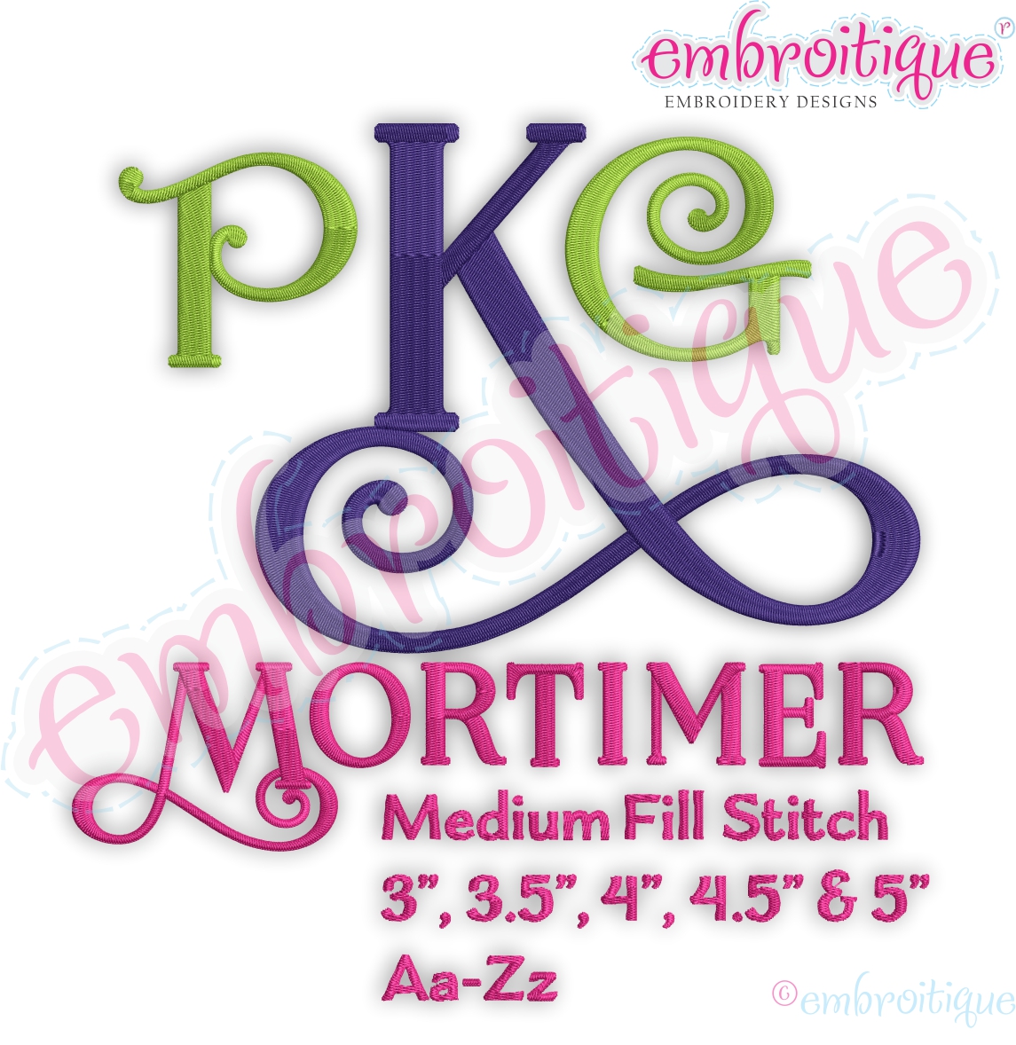 Alphabets Embroidery Fonts Mortimer Monogram Medium Fill Stitch Curly Block Font Embroitique Digital Machine Embroidery Designs Instant Downloads Here you can generate unlimited stylish text fonts that you can copy and. embroitique