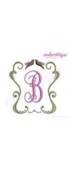 Blissful Doves Vintage Font Frame