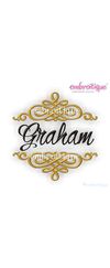 Graham Classy Swirl Font Frame