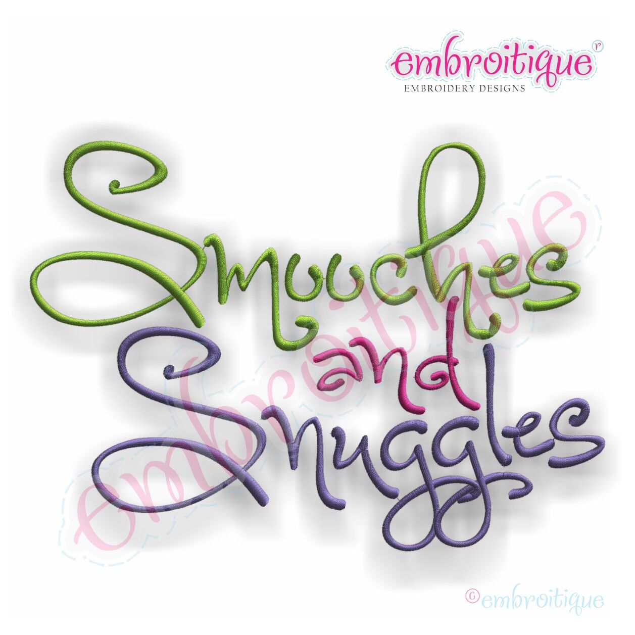 Embroitique Smooches & Snuggles Monogram Set