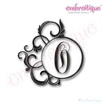 Fancy Round Frames Monogram Alphabet Font