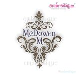 Classy Damask Font Frame