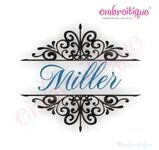 Miller Monogram Font Frame