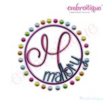 Rainbow Dots Font Frame