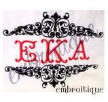 Avalon Scroll Monogram Font Frame