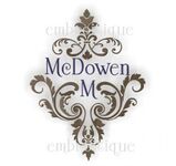 Thompson Damask Font Frame