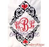 Diamond Decadence Monogram Font Frame