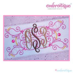 Juliette Vintage Flourish Font Frame - Small