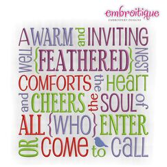 A Warm and Inviting Well Feathered Nest Comforts the Heart and Cheers the Soul Home Decor Word Block