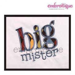Big Mister Applique Design - sibling