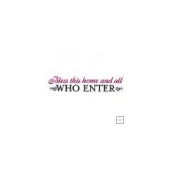 Bless This Home and All Who Enter Embroidery Design