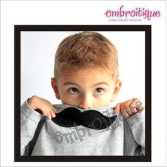 Boy Mustache Little Man Mister Applique