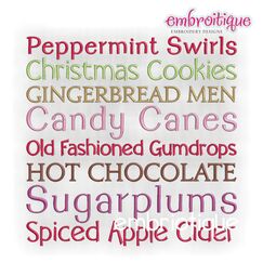 Christmas Candy Word Block