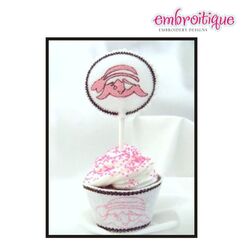 Cupcake Wrapper and Topper Set - Pirate Girl