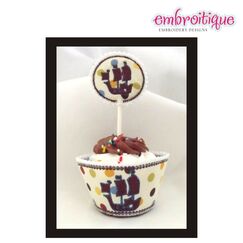 Cupcake Wrapper and Topper Set - Pirate Ship