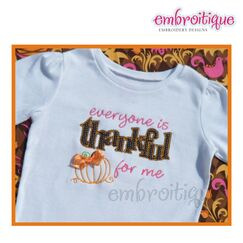 Everyone is thankful for me - thanksgiving design for boys and Girls