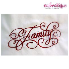Family Elegant Swirl Scroll Single Design