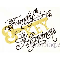 Family is the KEY to Happiness Home Decor Design