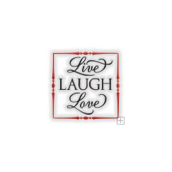 Framed "Live, Laugh, Love" Home Decor Embroidery Design