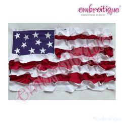 ITH Shabby Sweet Ruched 4th of July Flag