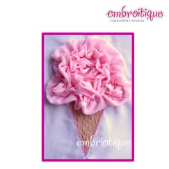 ITH Shabby Sweet Ruched Ice Cream Cone
