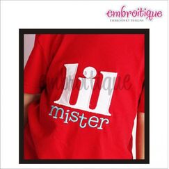 Lil Mister Little Brother Sibling Applique