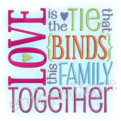 Love is the Tie That Binds This Family Together Home Decor