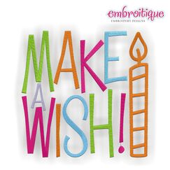 Make a Wish Block - Great Boy and Girl Birthday Design