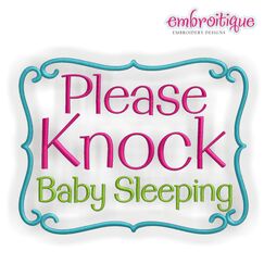 Please knock - Baby sleeping