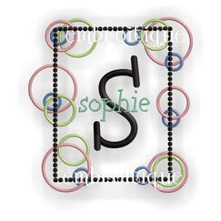 Sophie Ring Bubble Font Frame