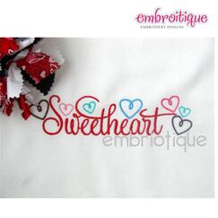 Sweetheart Script with Hearts