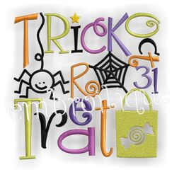 Trick or Treat Halloween Oct 31 Block