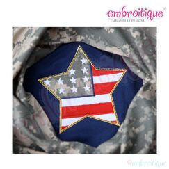 American Flag Star Applique - 4th of July