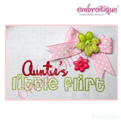 Auntie's Little Flirt - Raw Edge - Great for Valentine's Day or Everyday