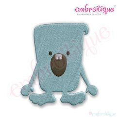 Big Blue Monster Filled Embroidery Design