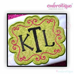 Coleman applique Font Frame