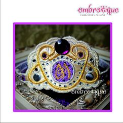 Dazzling Diadem Monogram Princess Tiara - in the hoop