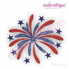 Firework Firecracker 4th of July Embroidery Designs