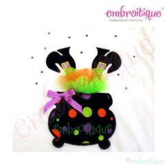 Halloween Wonky Witch Feet Cauldron Tutu - with instructions