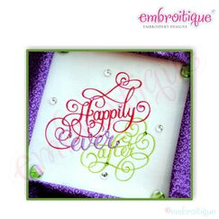 Happily Ever After Calligraphy Wedding Script Design