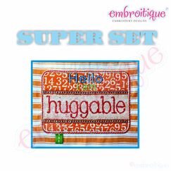 Hello I am Sticker Badge Applique Super Set - Huggable, Daddy's Girl, Smoochable, a miracle