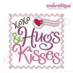 Hugs and Kisses xoxo stamp - Valentine's Day Design