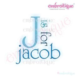 Jacob Monogram Set - Great for Boys..and Girls too