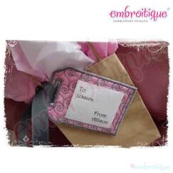 Luggage Tags - Chic Swirl Motif