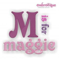 Maggie Monogram Font Set