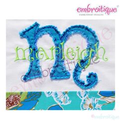 Marleigh Raw Edge Applique Monogam Set