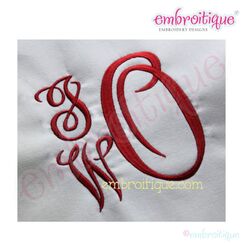 Oakley Fancy Scroll Vine Script Monogram 1", 2", 3"