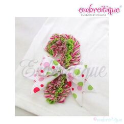 Shabby Sweet Ruched Candy Cane - Great for Holidays and Birthdays