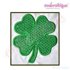 Shamrock 2 Lucky Clover St. Patrick's Day Applique