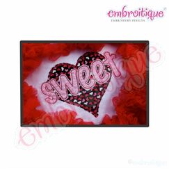 Sweet Heart Raw Edge Applique - Adorable Valentine's Day Design